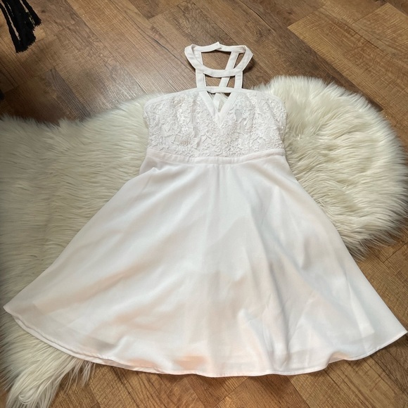 LULU’S All My Daydreams White Lace Skater Dress - Picture 2 of 4